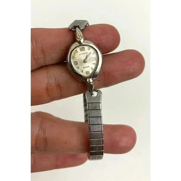 VTG Wittnauer Swiss Watch 10K RPG Bezel Stainless Steel Women's UNTESTED - Picture 5 of 16